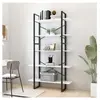 vidaXL Bibliothèque à 5 niveaux Blanc 100x30x175 cm Bois d'ingénierie