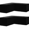 vidaXL Housses de salon de jardin 2pcs Forme L 12 oeillets 250x250x90cm