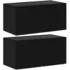 vidaXL Housses de meubles de jardin 2 pcs 6 oeillets 160x80x75 cm