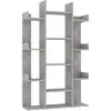 vidaXL Vidaxl Bibliothèque Gris Béton 86x25,5x140 Cm Bois D’Ingénierie