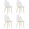 vidaXL Chaises à manger lot de 4 Transparent PET