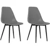 vidaXL Chaises à manger lot de 2 gris PP