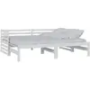 vidaXL Lit coulissant Blanc Bois de pin massif 2x(90x200) cm