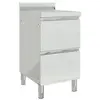 vidaXL Armoire de cuisine commerciale avec 2 tiroirs Acier inoxydable