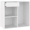 vidaXL Armoire à cosmétiques Blanc 80x40x75 cm Bois d'ingénierie