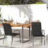 vidaXL Chaises de jardin 2 pcs Acier et textilène Noir