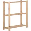 vidaXL Étagère de stockage 3 niveaux 80x28,5x90 cm Bois de pin massif