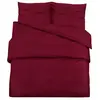 vidaXL Ensemble de housse de couette Bordeaux 155x220 cm Coton