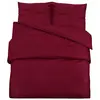vidaXL Ensemble de housse de couette Bordeaux 220x240 cm Coton