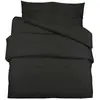 vidaXL Ensemble de housse de couette Noir 200x200 cm Microfibre légère