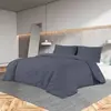 vidaXL Ensemble de housse de couette Anthracite 200x200 cm Microfibre