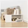 vidaXL Meuble TV Blanc 80x24x32 cm Aggloméré