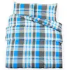 vidaXL Ensemble de housse de couette Bleu et gris 200x200 cm Coton