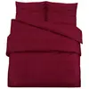vidaXL Ensemble de housse de couette Bordeaux 200x200 cm Microfibre