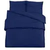 vidaXL Ensemble de housse de couette Bleu marine 200x220 cm Microfibre