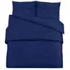 vidaXL Ensemble de housse de couette Bleu marine 200x200 cm Microfibre