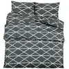 vidaXL Ensemble de housse de couette Gris 200x200 cm Coton