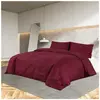 vidaXL Ensemble de housse de couette Bordeaux 200x200 cm Microfibre