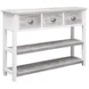 vidaXL Buffet Gris antique 108x30x76 cm Bois de Paulownia massif