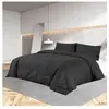 vidaXL Ensemble de housse de couette Noir 200x200 cm Coton