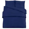 vidaXL Ensemble de housse de couette Bleu marine 135x200 cm Coton