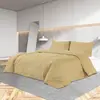 vidaXL Ensemble de housse de couette Taupe 135x200 cm Coton
