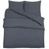 vidaXL Ensemble de housse de couette Anthracite 140x200 cm Coton