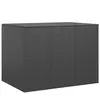 vidaXL Boîte à coussins de jardin Résine tressée 145x100x103 cm Noir