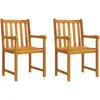 vidaXL Chaises de jardin 2 pcs Bois d'acacia solide
