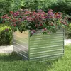 vidaXL Lit surélevé de jardin 100x100x77 cm Acier galvanisé Argenté