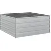 vidaXL Lit surélevé de jardin 100x100x45 cm Acier galvanisé Argenté