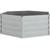 vidaXL Lit surélevé de jardin 129x45 cm Acier galvanisé Argenté
