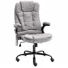 vidaXL Chaise de bureau de massage gris clair similicuir daim