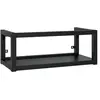 vidaXL Cadre de lavabo de salle de bain mural Noir 79x38x31 cm Fer
