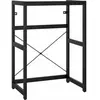 vidaXL Cadre de lavabo de salle de bain Noir 59x38x83 cm Fer