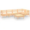 vidaXL Salon de jardin 6 pcs Bois de pin massif