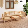 vidaXL Salon de jardin 6 pcs Bois de pin massif