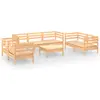 vidaXL Salon de jardin 8 pcs Bois de pin massif