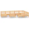 vidaXL Salon de jardin 10 pcs Bois de pin massif