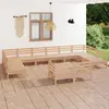vidaXL Salon de jardin 12 pcs Bois de pin massif