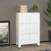 vidaXL Coffre de rangement industriel Blanc 75x40x115 cm Métal