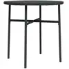 vidaXL Table à thé Noir 45 cm Résine tressée