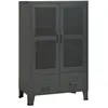 vidaXL Coffre de rangement industriel Anthracite 70x40x115 cm Métal