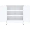 vidaXL Coffre de rangement industriel Blanc 90x40x100 cm Acier