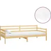 vidaXL Lit de repos avec matelas 90x200 cm Bois de pin massif