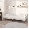 vidaXL Lit de repos avec matelas 90x200 cm Blanc Bois de pin massif