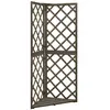 vidaXL Treillis d'angle Gris 50x50x145 cm Bois de sapin massif