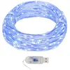 vidaXL Guirlande lumineuse micro LED 40m 400 LED bleu 8 fonctions