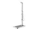 vidaXL Douche de jardin avec base gris 225 cm Acier inoxydable