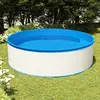 vidaXL Piscine avec écumoire suspendue et pompe 350x90 cm Blanc